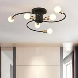 Nordic Ceiling Lamp Simple Living Room Study Chandelier Bedroom Ceiling Lamp Creative Restaurant Lighting