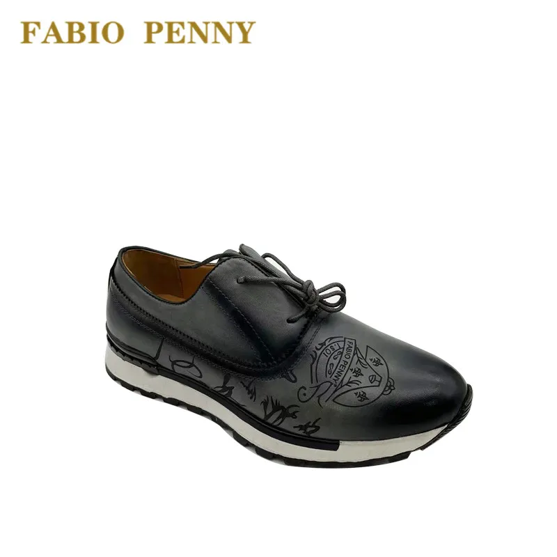 

New men's PU dress shoes pattern brand design senior place dress comfortable men's shoes