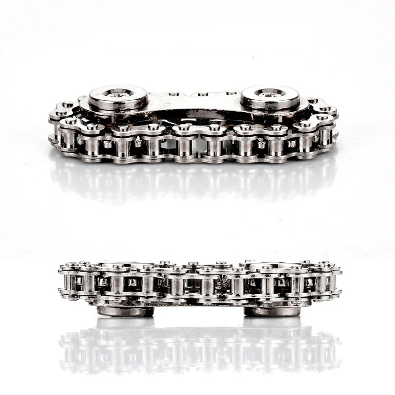 Rodas dentadas volante ponta do dedo giroscópio fidget spinner antiestresse ansiedade metal correntes de bicicleta edc spinner brinquedos para crianças adultas