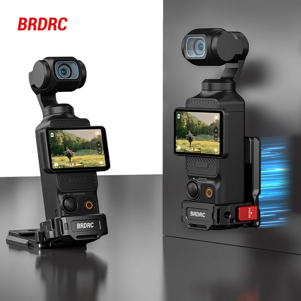 

BRDRC Multi-Function Expansion Magnetic Mount for DJI Osmo Pocket 3/4,Aluminum Alloy Base,Pocket 3/4 Quick Release Accessories