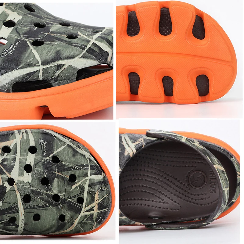 New Sandals And Slippers Men Women Outdoor Couple Soft Bottom Non-Slip Garden Hole Shoes Casual printed Beach EVA Baotou Clogs