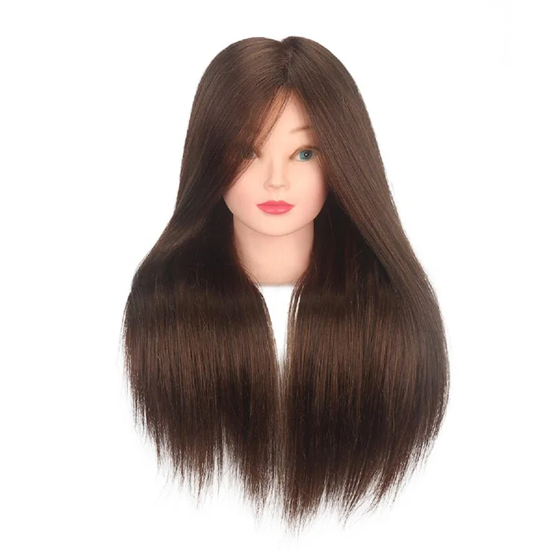 Fake human head model, hair cut, doll head, touch real human hair, can perm hair, can curl hair, 100% real hair model