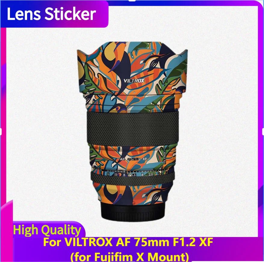 For VILTROX AF 75mm F1.2 XF for Fujifim X Mount Lens Sticker Protective Skin Decal Anti-Scratch Protector Film AF75 F/1.2 XF