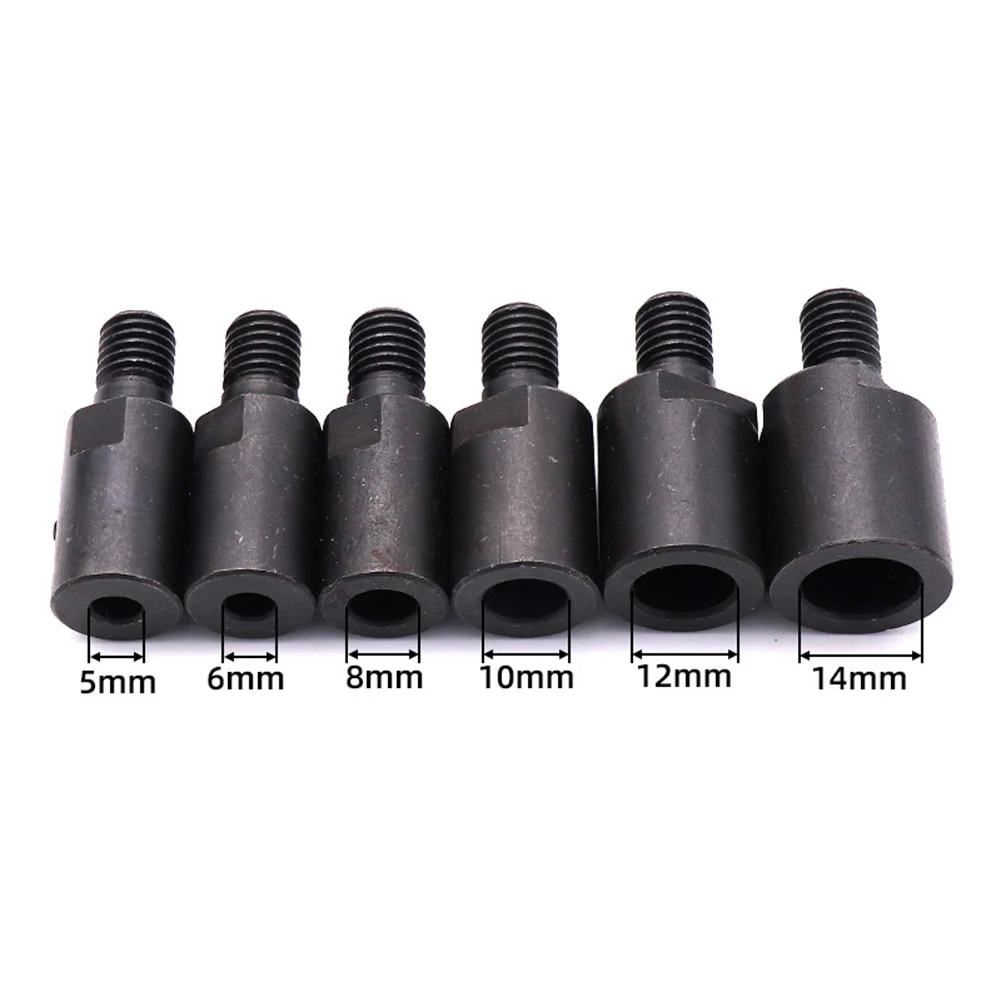 2 Set Steel Saw Blade Connecting Rod 5-14mm M10 Adapter Saw Blade Connecting Shaft Screws Wrench Kit Angle Grinder Accessory