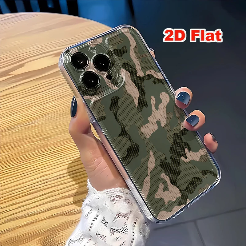 2D Flat Soft Silicone Phone Case For iPhone 17 Pro Max 16 18 Pro 13 11 15 14 Plus 12 17 16E 17Promax Shockproof Transparent Funda Cover
