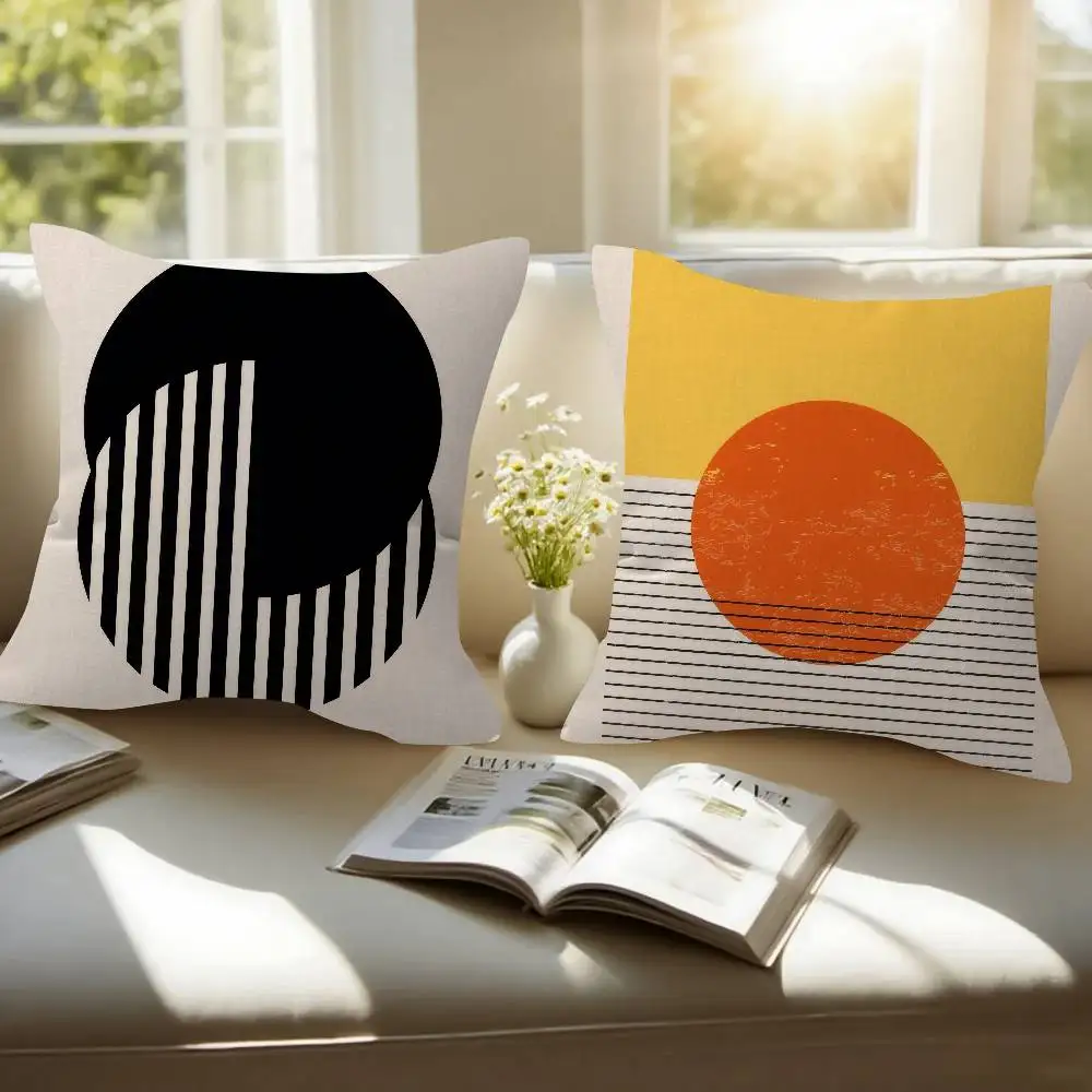 abstract Bauhaus-style  Cushion Cover Inches Farmhouse Decor Home Throw Pillow Covers for Couch Decorations