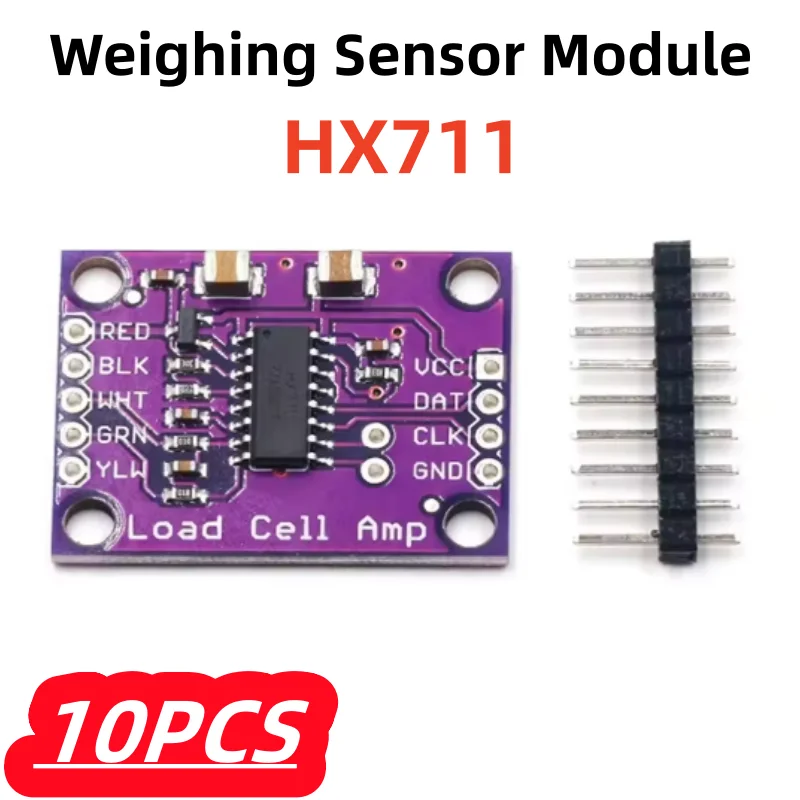 10Pcs/lot 100% New HX711 Weighing Sensor Module 24-bit A/D Conversion Adapter Load Cell Amplifier Board Weight Sensors