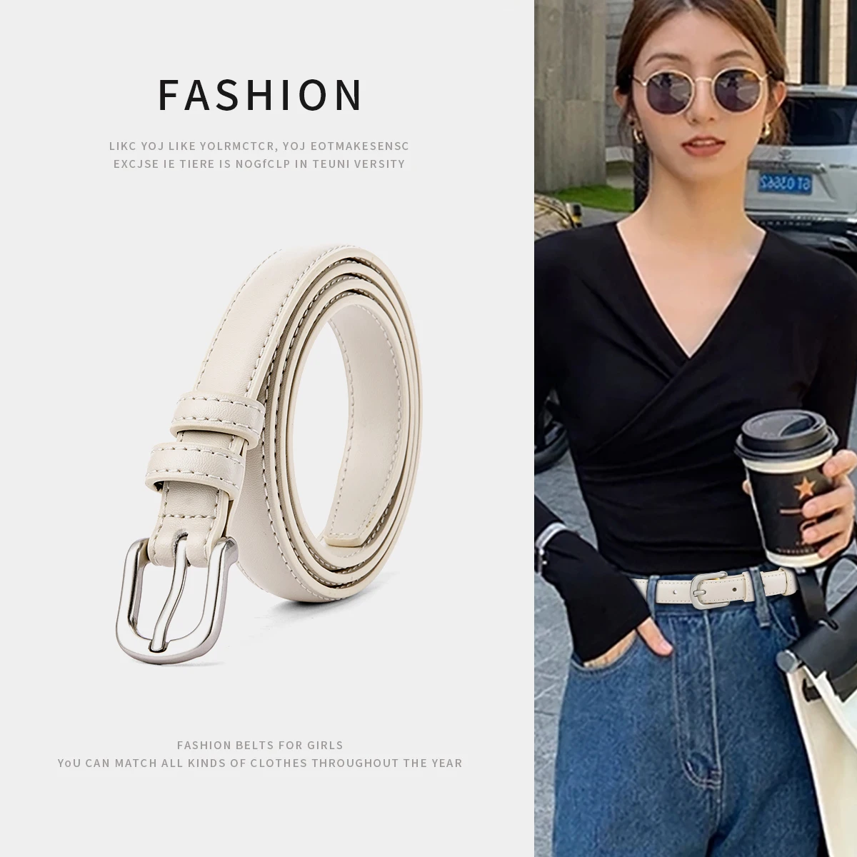 サタデーブランド-レディースベルト-2026年新作-デザイン装飾レザーベルト-ジーンズ-カジュアルパンツ用-おしゃれな滑らかな表面