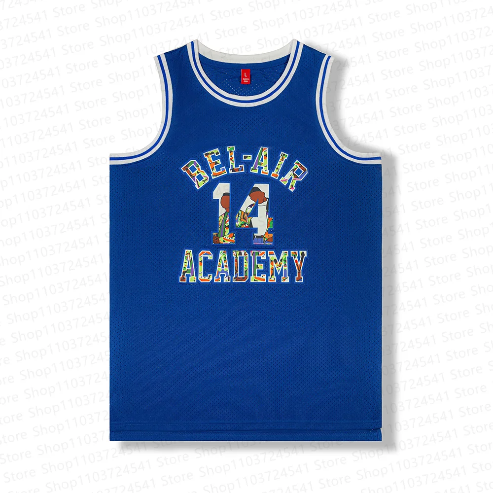 2024 Will Smith Jersey 14 Bel-Air Academy koszulka do koszykówki chłopięca/męska letnia koszulka do koszykówki bez rękawów koszulka do koszykówki USA