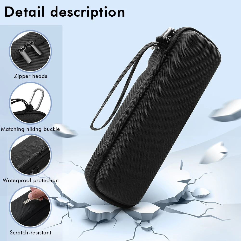 EVA Carrying Case Shockproof Hard Travel Case with Hand Rope & Carabiner Hardshell Case for Anker Prime 27650mAh Power Bank 250W