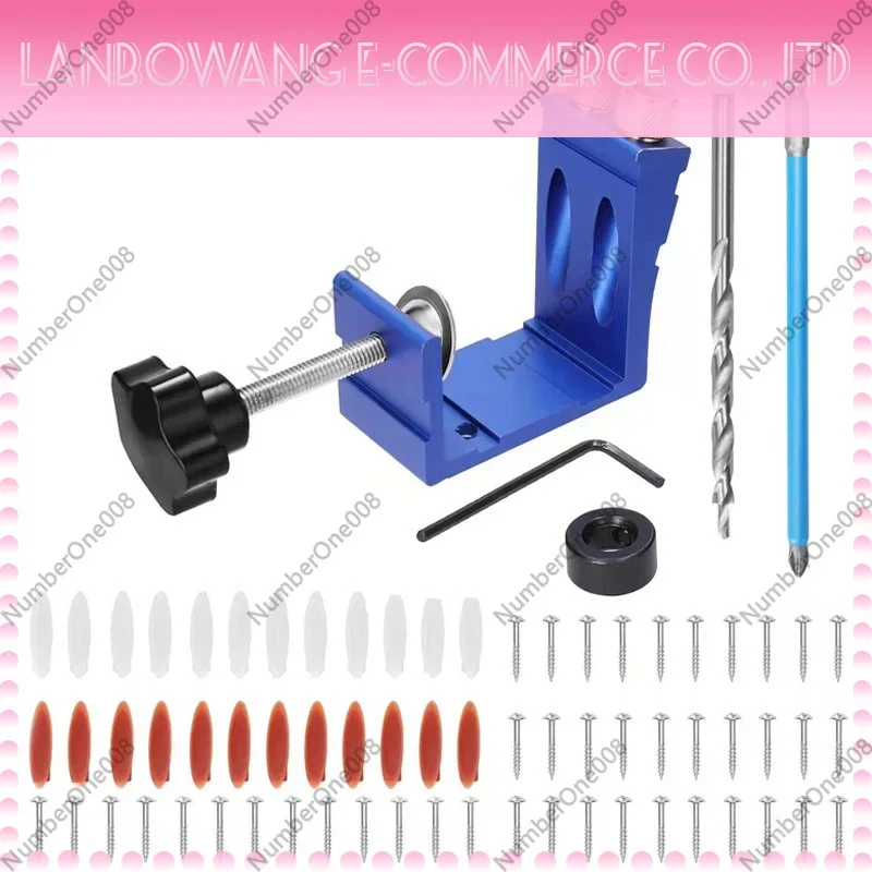 Inclined Hole Opener, Woodworking Inclined Hole Locator, Drilling, Wooden Board Splicing Installation Tool