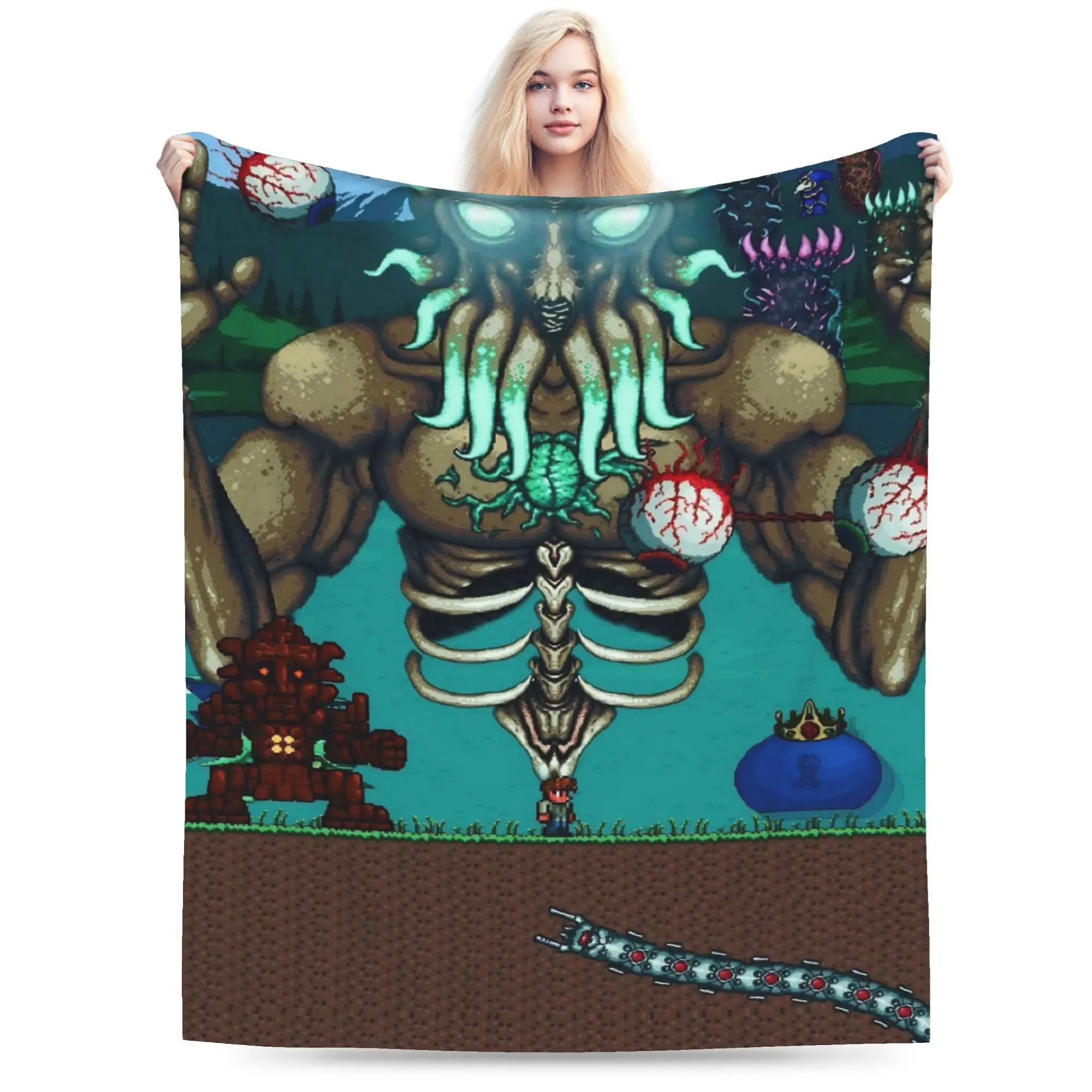 Terrarias Blanket Coral Fleece Plush  Cozy Super Soft Throw Blanket for Bedding Bedspread