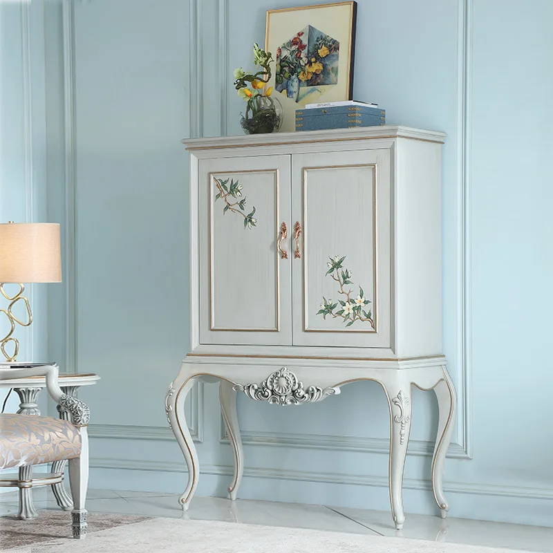

Furniture European Style Entrance Cabinet Small Apartment Living Room Corridor Decoration Cabinet Bedroom Locker Furniture