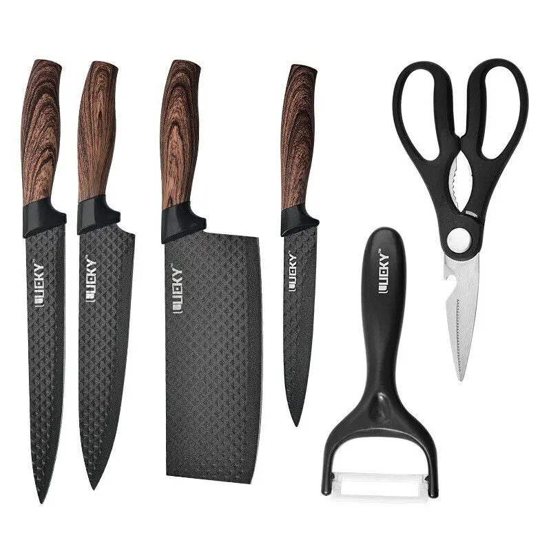 

Stainless Steel Kitchen Knives Set Tools Forged Kitchen Knife Scissors Ceramic Peeler Chef Slicer Nakiri Paring Knife Gift Box