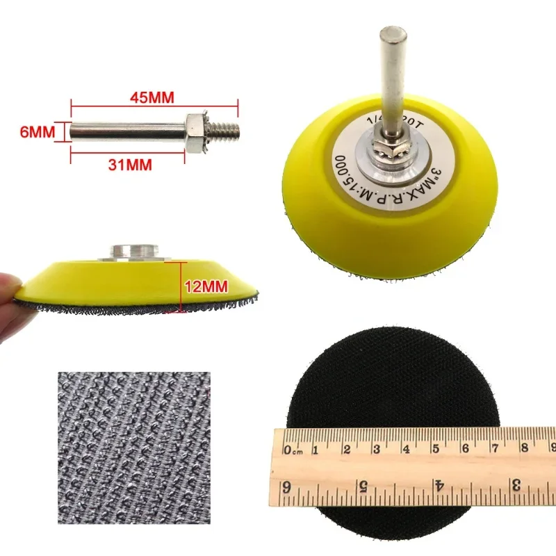 3-inch 75mm Electric Internal Tooth Split Polishing Disc Self-adhesive Sticky Sandpaper Polishing Pad