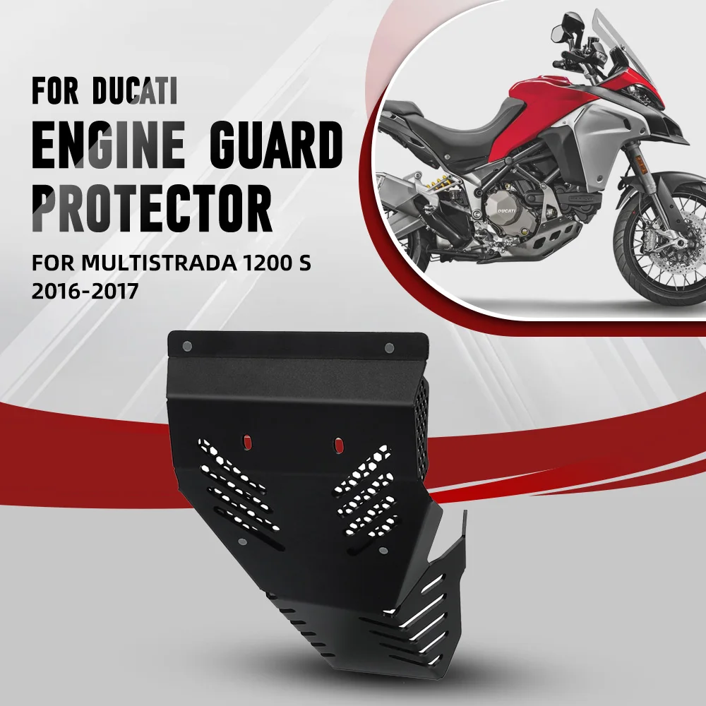 

Engine Guard Protector For Ducati Multistrada 1200 S D air Pikes Peak 2016-2017 Radiator Engine Guard Bash Skid Plate Mudguard