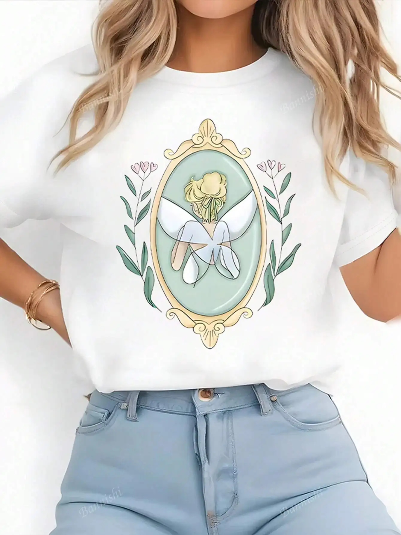 

Women's Plus Size T-shirt Graphic Short Sleeve Clothing Top, Loose and Casual, Soft and Comfortable Breathable, Outdoor Sports