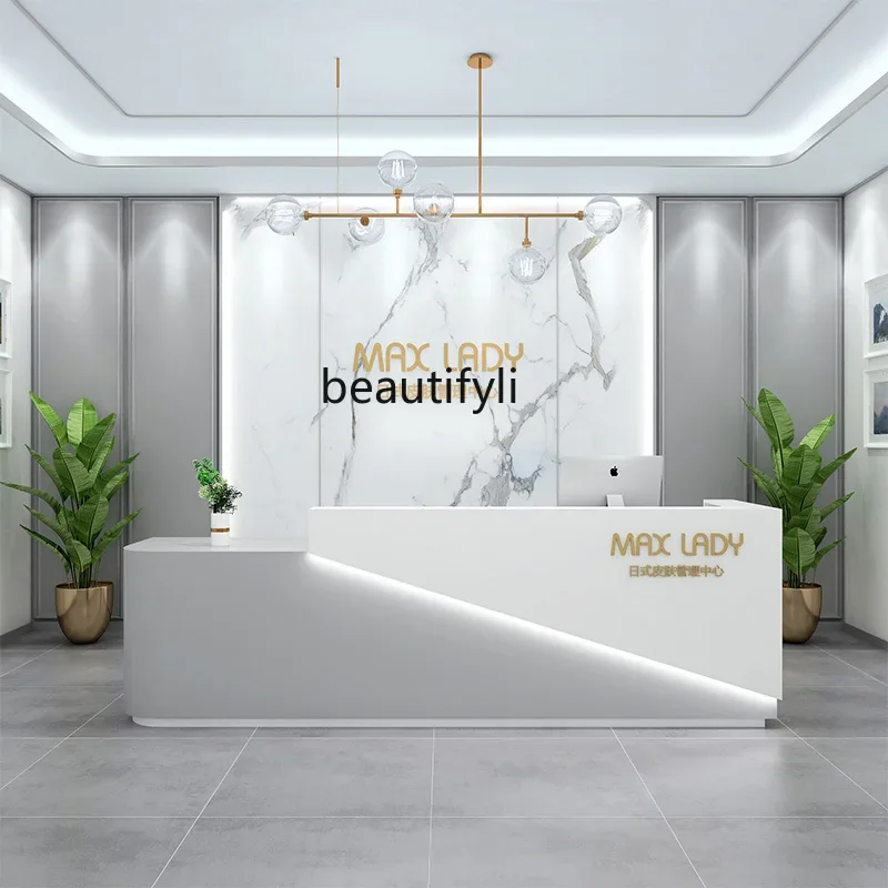 Beauty Salon Front Desk Simple Modern Clothing Hair Salon Cashier Bar Medical Beauty Plastic Reception Counter