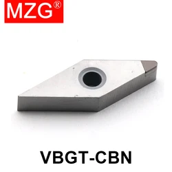 MZG 1pcs PCD CBN Diamond Insert VBGT110304 VBGT160402 VBGT160404 VBGT160408 Turning Blade CNC Metal Lathe Turning Cutter VBGT
