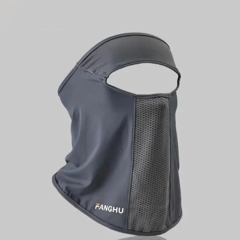 Facial Gini Summer Sports Ear Cord Scarves Mask Neck Protection Anti-UV Ice Silk Sunscreen Mask Face Veil with Eyeglass Hole