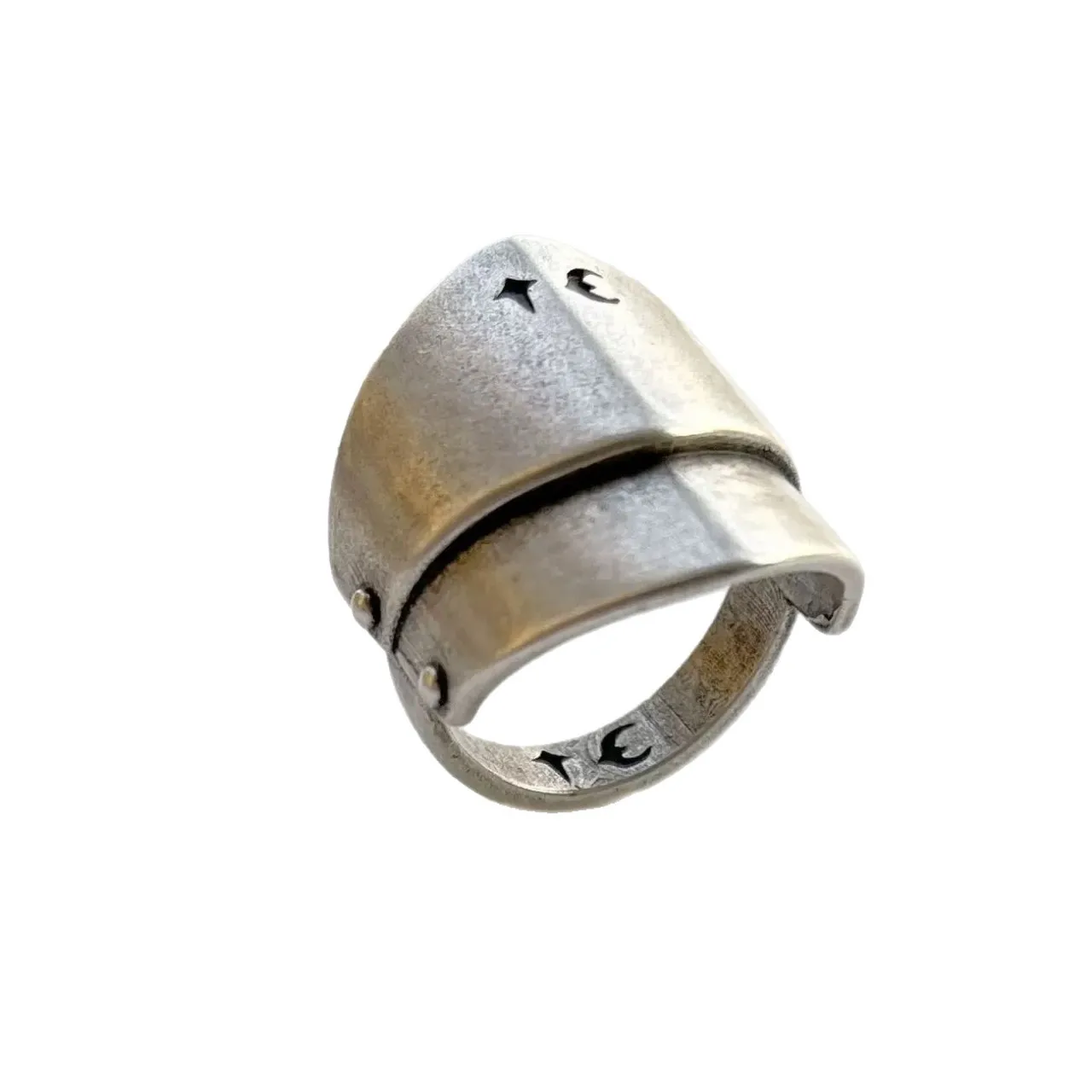 

Retro Antique Dark Tone Statement Ring Gothic Punk Fashion Adjustable Finger Accessory