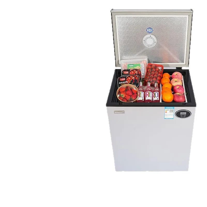 Freezer Small Household Commercial Large Capacity Mini Horizontal Freezer Refrigerated Single Door Freezer Low Temperature