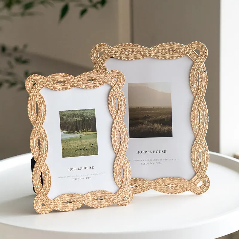 French style photo frame 6-inch 7inch bedroom countertop high-end photo frame,wedding photo frame,light luxury living room decor