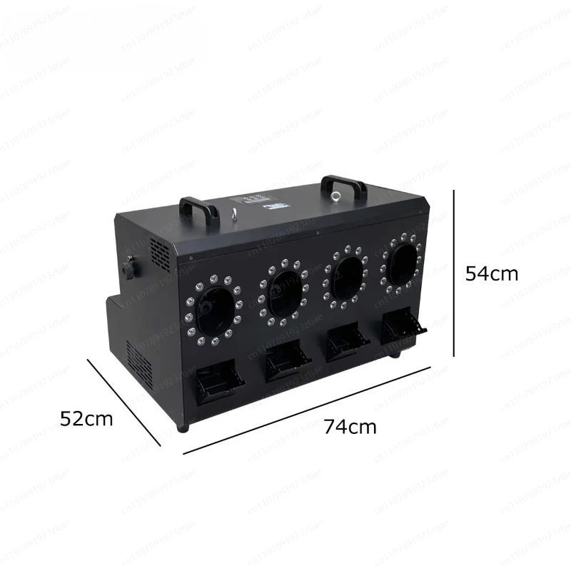 3 Minutes Heating 4 Head Bubble Sprayer Spray Up To 3-5 Meters DMX 8 Channel Color Smoke Bubble Machine