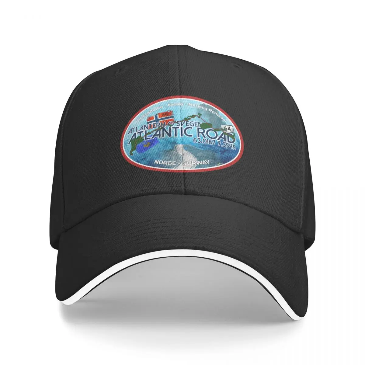 Atlantic Ocean Road Norway Atlanterhavsvegen Sticker T-Shirt 02 Baseball Cap Luxury Hat Anime Hat Baseball For Men Women's