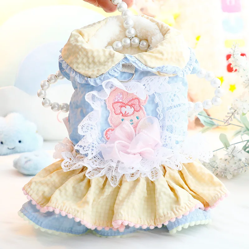 2024 New Dog Clothing Cute Princess Dog Dress Costume Bow Dress Or Small Dogs Teddy Chihuahua