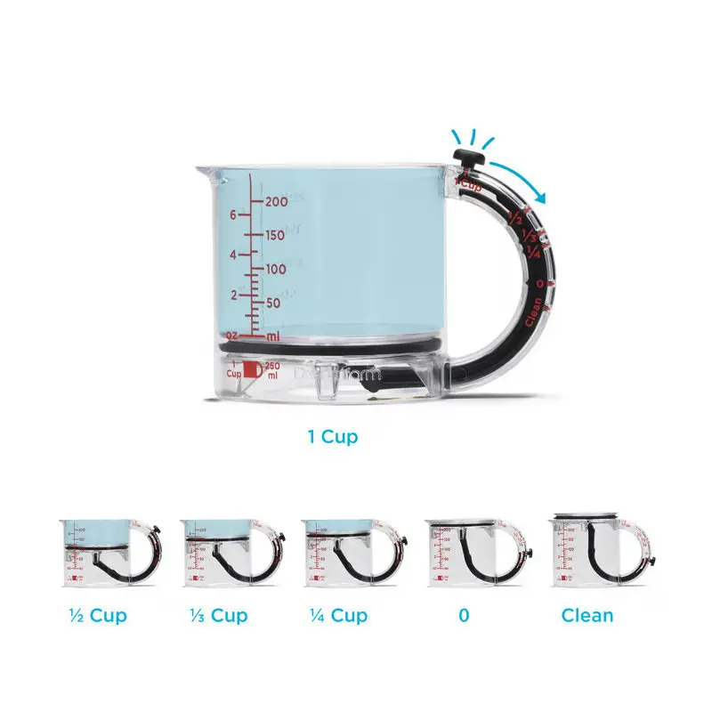 All-in-one adjustable measuring cup