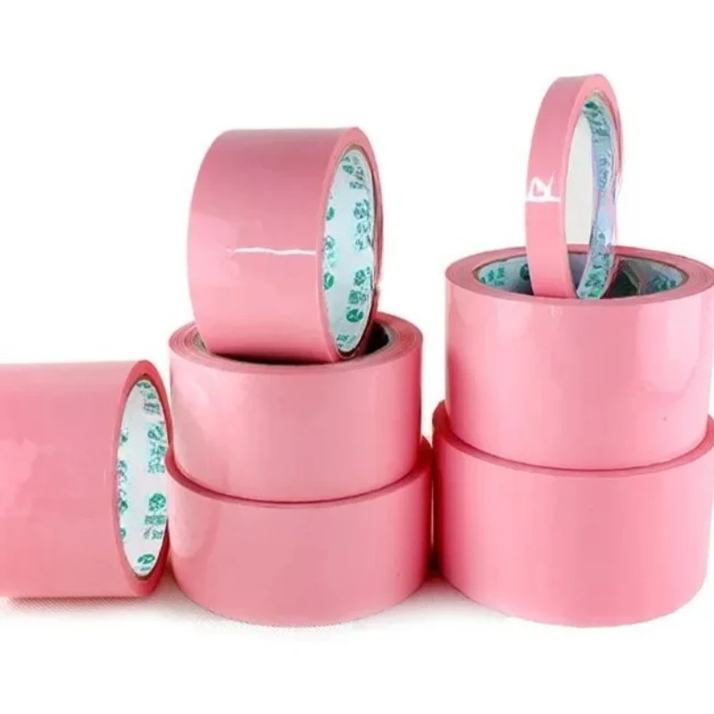 

Solid Color Transparent Pink Adhesive Tape Mounting Packing Fashion Tape High Viscosity Sealing Positioning Colorful Carton Tape