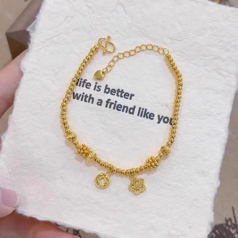 Pulsera explosiva de flor de ciruelo de hielo triturado, cuentas de transferencia de estrella de flor rica, nueva pulsera de cuentas versátil china, baile Bea