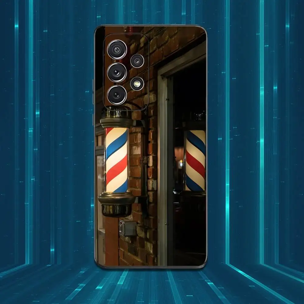 Custodia per parrucchiere con taglio di capelli per Samsung S22, S25, Ultra, S24, S23, FE, S20, S10, Plus, S21, S9, Lite, morbido silicone nero