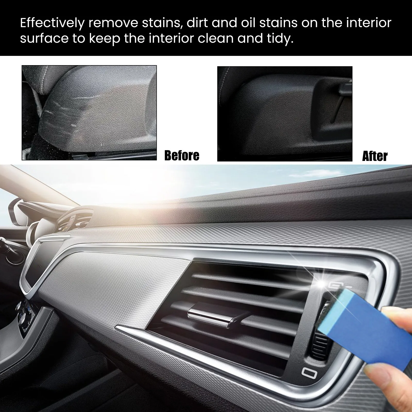 Pocket Size Auto Interior Refresher Anti Fad Plastic Rubber Trim Restoration Spray UV Protect Car Care Travel Detailing Supplies