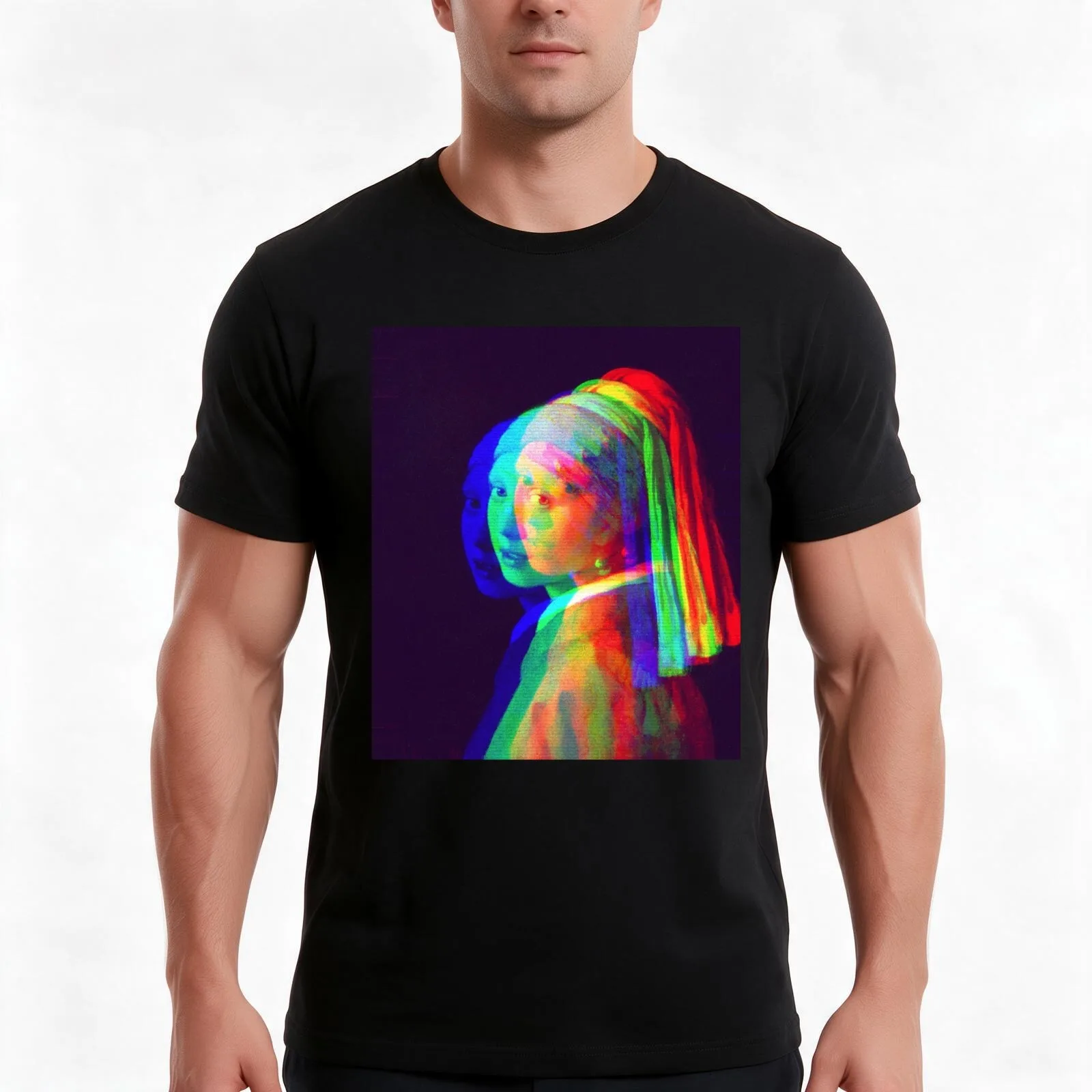 Girl with a Pearl Earring T-Shirt Summer Casual Cotton Tee Oversized Streetwear Tops Vintage Graphic Print Unisex Men Women