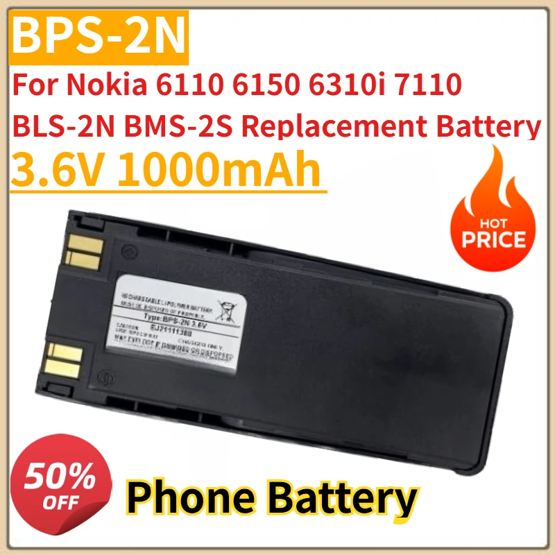 高品質の新しい BPS-2N 電話バッテリー 3.6V 1000mAh ノキア 6110 6150 6310i 7110 BLS-2N BMS-2S 交換用バッテリー