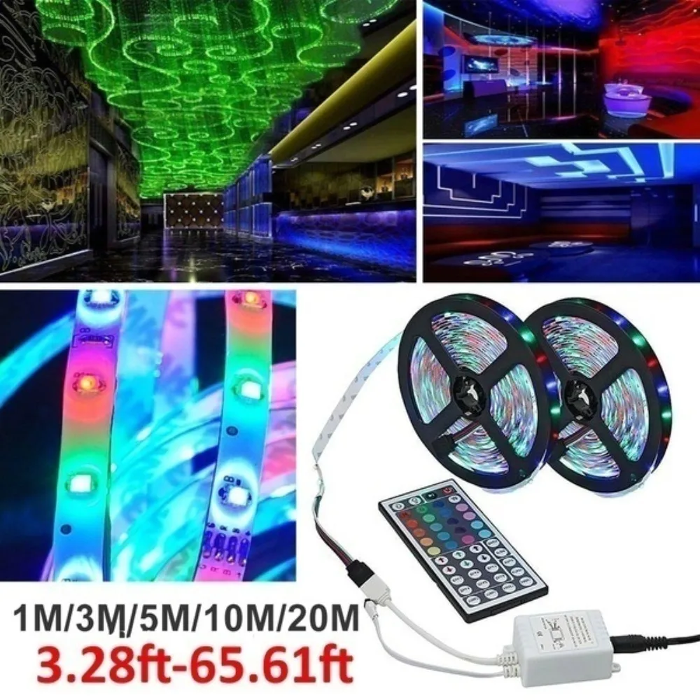 3.28-65.61ft 2000cm 20M USB LED Waterproof String Light Flexible RGB Changing tiktok lights with Remote Control