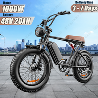 Emoko C91 Electric Bicycle 1000W Powerful Motor 48V20Ah Lithium Battery Electric Bike 20*4-in Fat Tires Mountain Off-Road E-Bike