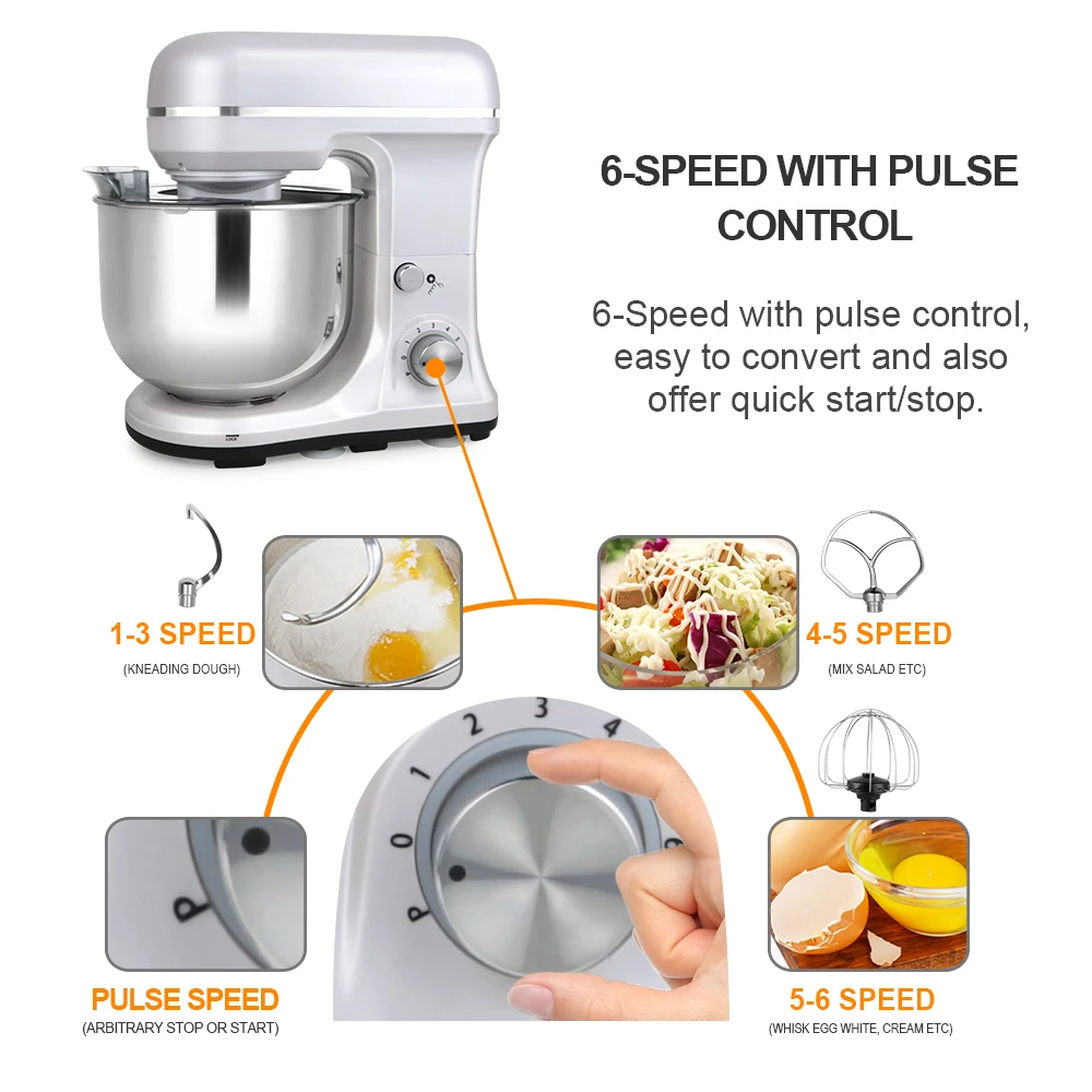 Kitchen 4.7L Bread Cake Maker Electric Food Mixers Dough Mixer Cake Food Stand Mixer