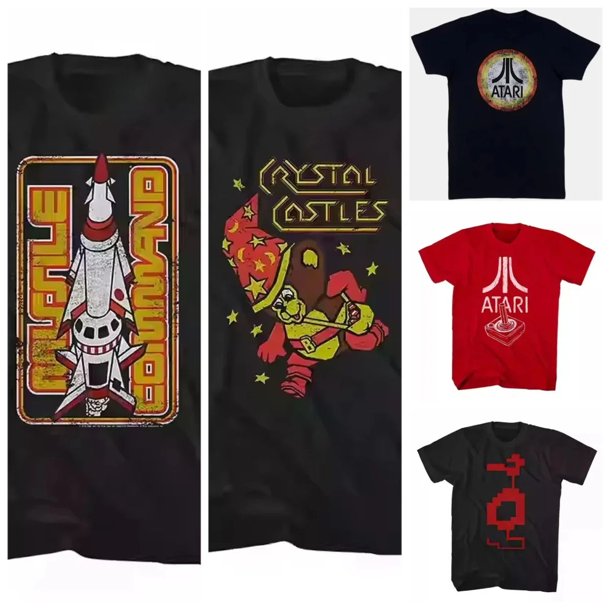 

1980s ATARI Retro Atari Retro Arcade Game Console American Retro Short-sleeved Tshirt Women Summer Top Tee Streetwear Casual