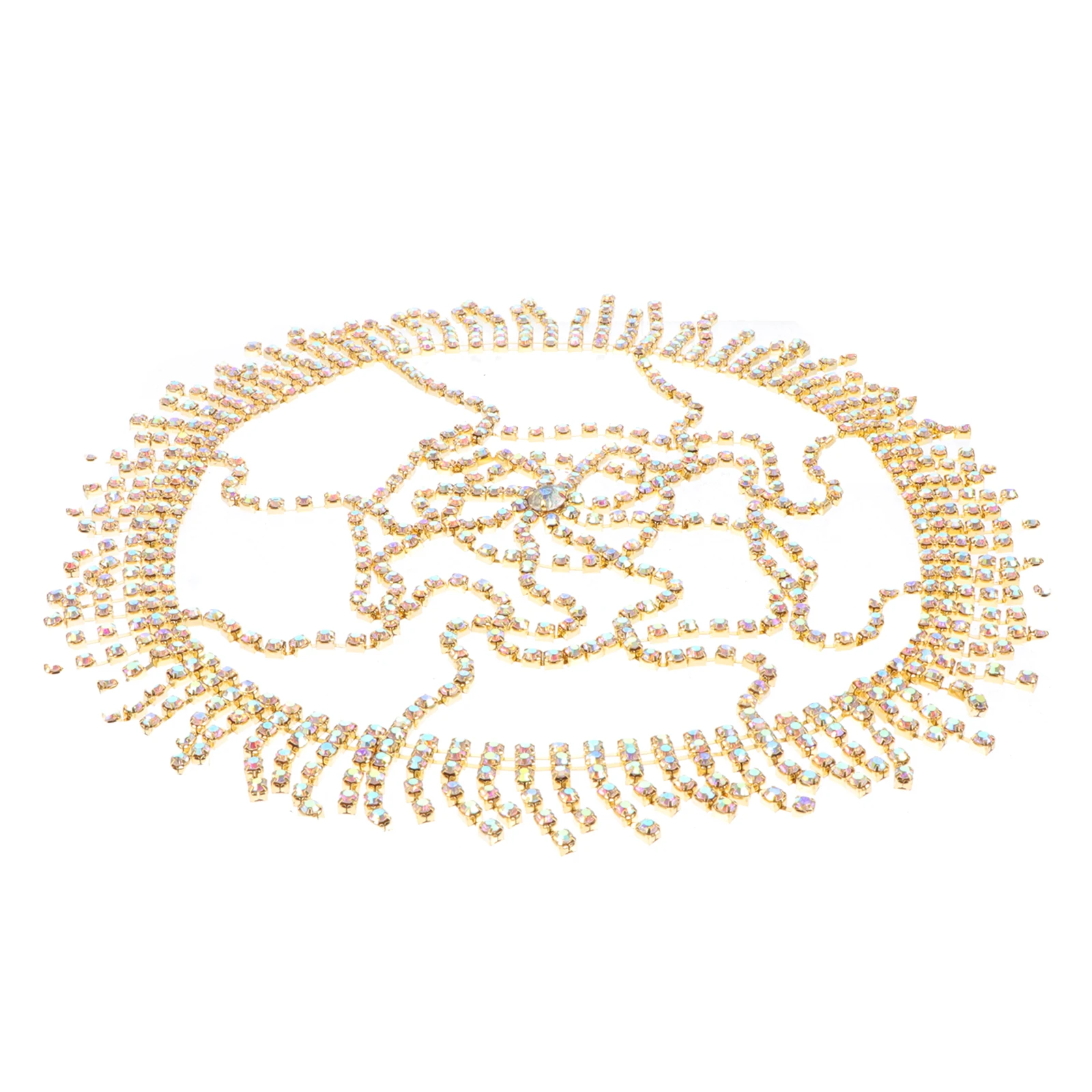 

Rhinestone Tiara Hair Accessories Long Tassel Headpiece Women Fashion Jeweled Headband Alloy Bridal Headdress Flapper Chain