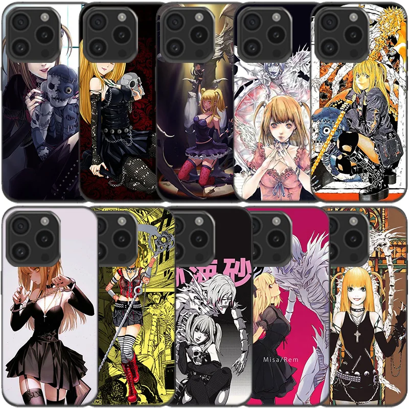 Anime Death note Amane Misa Clear Phone Case For Apple iPhone 12 13 Mini 11 14 15 16 Pro Max Cover XS MAX XR Soft