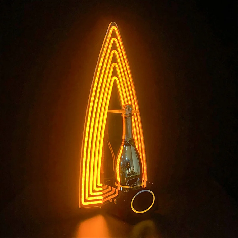 LED Bottle Service Sign Acrylic Display Wine Rack VIP Service Tray LED Bottle Presenter Bottle Glorifier For Nightclub Decor