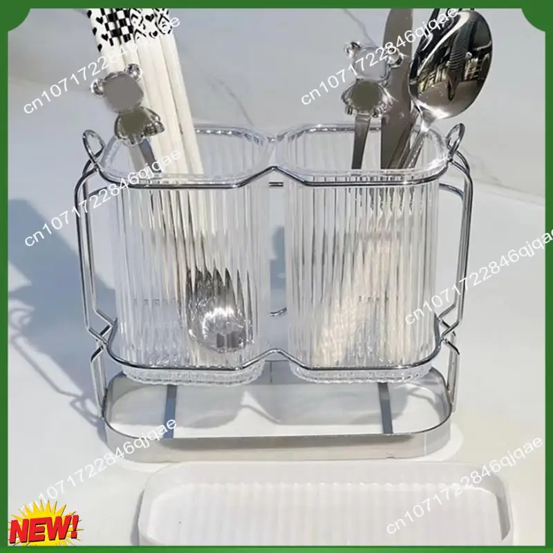 A48I B- حامل فرشاة الأسنان للحمامات، 2 كوب حامل فرشاة الأسنان مثبت على الحائط، فصل جاف ورطب، بلاستيك قابل للإزالة، متين #4