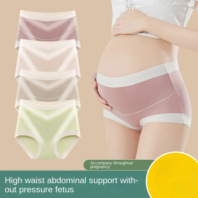 High waist pregnant women underwear pure cotton belly support postpartum pregnancy leggings women