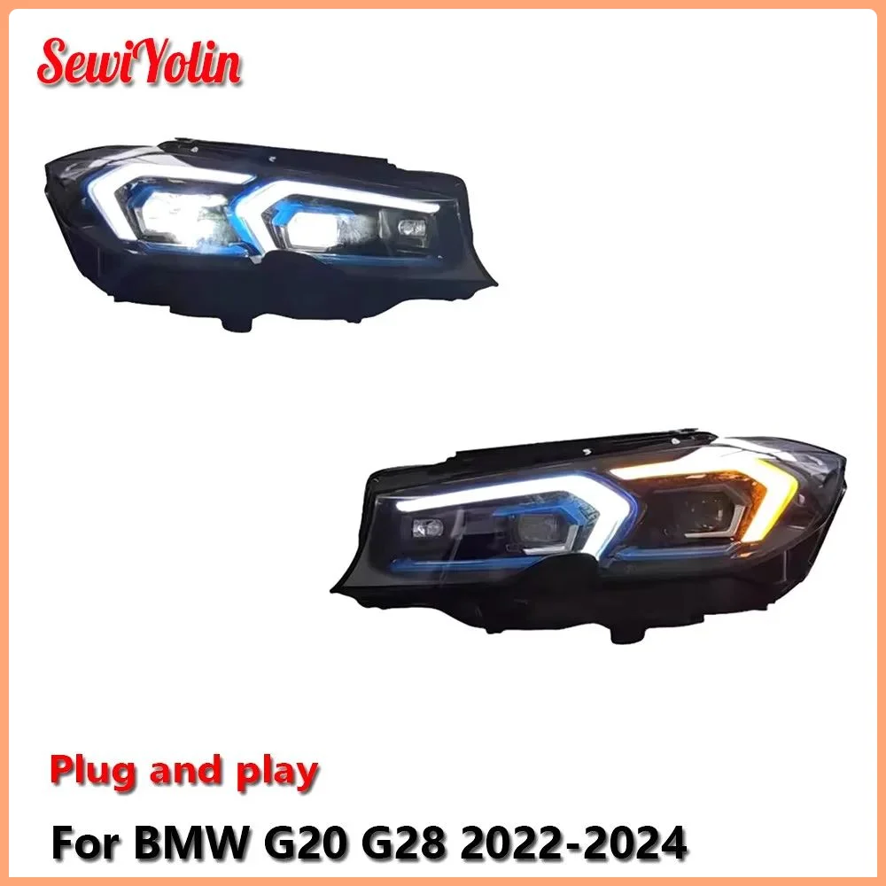 

Автомобильные светодиодные фары в сборе для BMW G20 G28 2022-2024 Авто противотуманные фары DRL тормозной указатель поворота Plug and Play