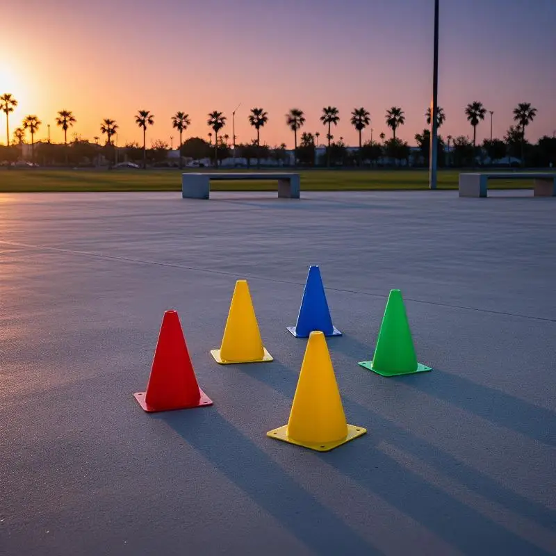 Sportmarkierungskegel für Jugendliche, 10 Stück, 18 cm, Trainingskegel für Fußball, Agility-Übungen, Outdoor-Übungsausrüstung – Detail 7