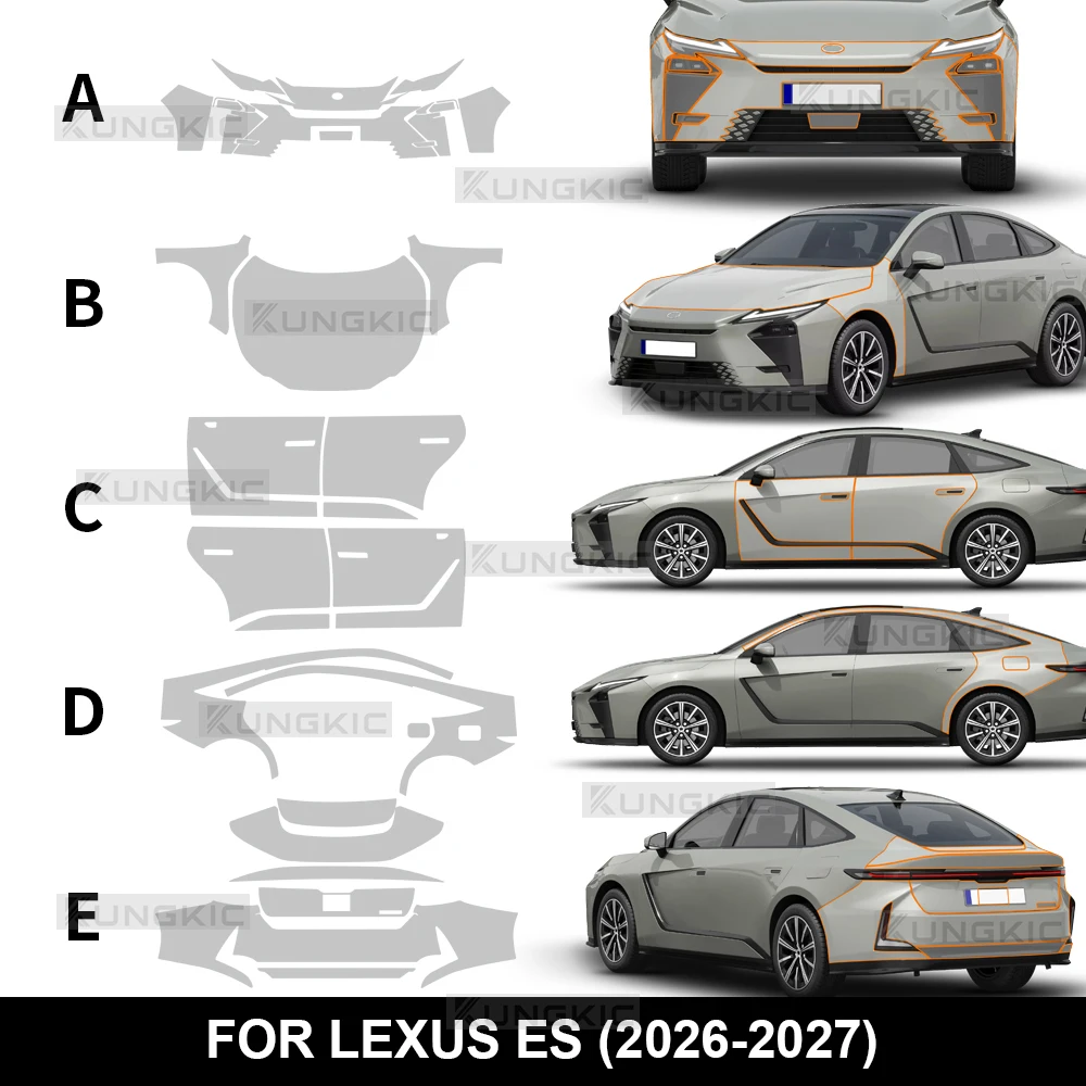 

For Lexus ES 2026 2027 Car Paint Protection Film Clear Protective Body Sticker Anti-scratch TPU PPF Bra Kit Accessories