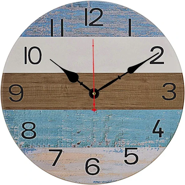 Wood Panel Grain Wall Clock Modern Design Living Room Bedroom Office Decoration Kitchen Clock Art Wall Watch Home Decor